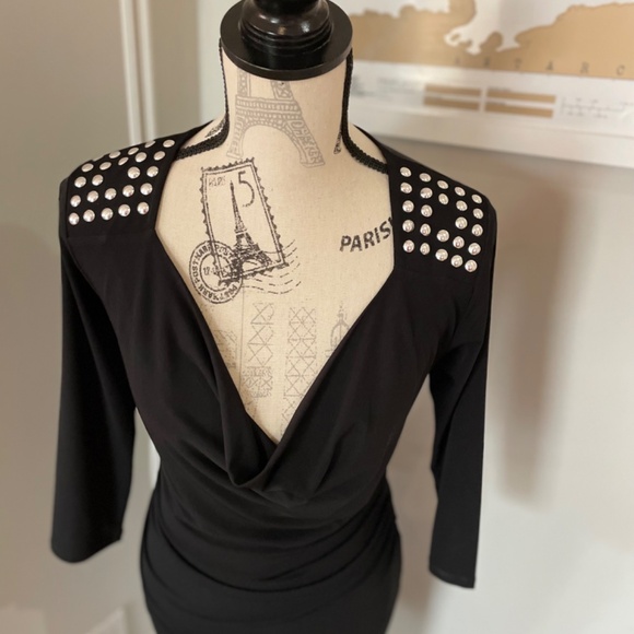 Boston Proper black Stretchy dress size 6 - Picture 3 of 13